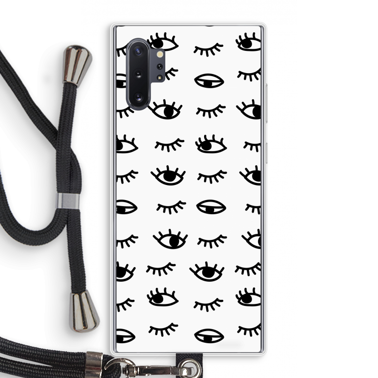 Eye pattern #2: Samsung Galaxy Note 10 Plus Transparant Hoesje met koord