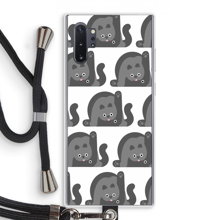 Cats: Samsung Galaxy Note 10 Plus Transparant Hoesje met koord