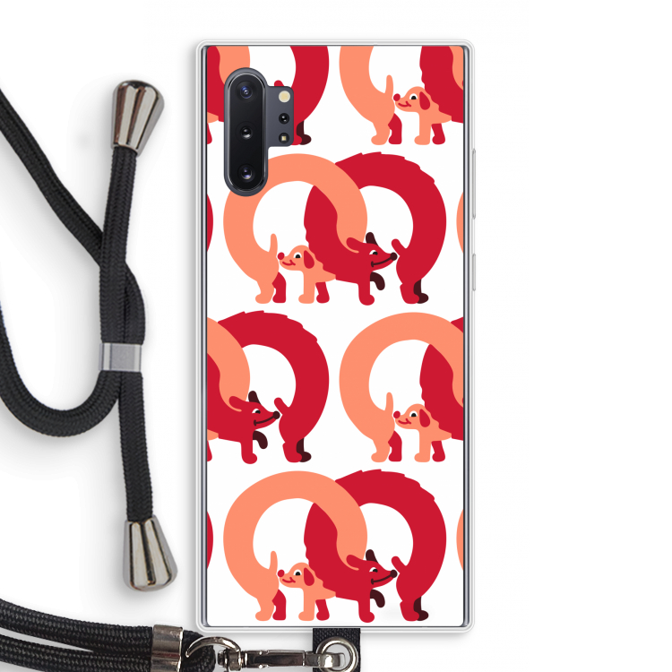 Dogs: Samsung Galaxy Note 10 Plus Transparant Hoesje met koord