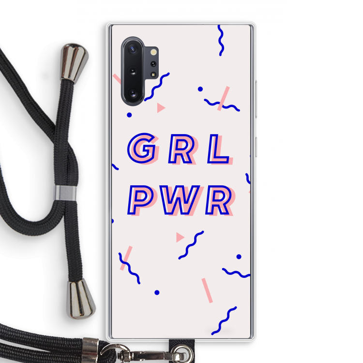 GRL PWR: Samsung Galaxy Note 10 Plus Transparant Hoesje met koord