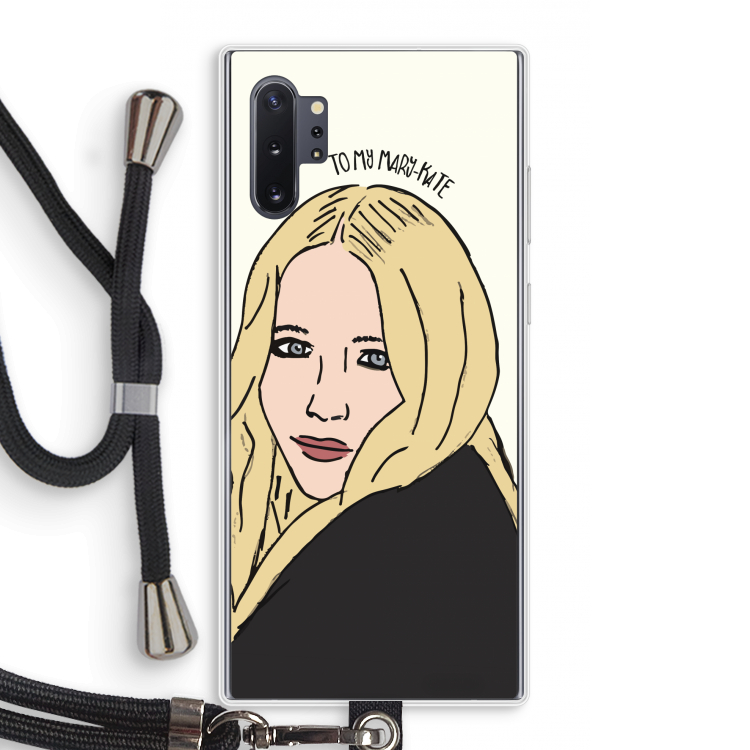 Mary Kate: Samsung Galaxy Note 10 Plus Transparant Hoesje met koord