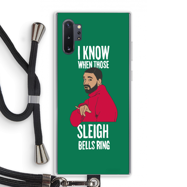 Sleigh Bells Ring: Samsung Galaxy Note 10 Plus Transparant Hoesje met koord