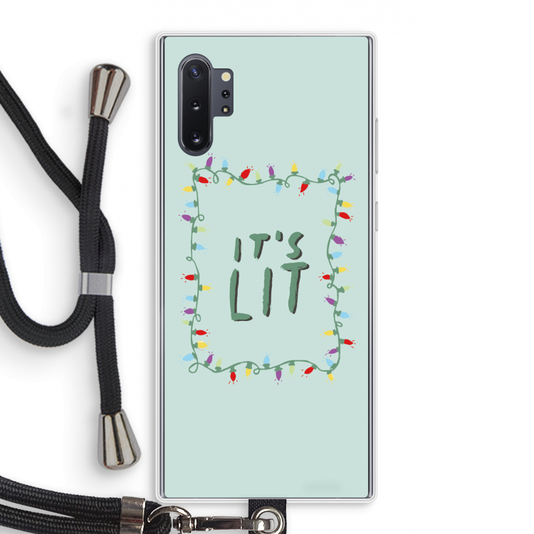 It's Lit: Samsung Galaxy Note 10 Plus Transparant Hoesje met koord