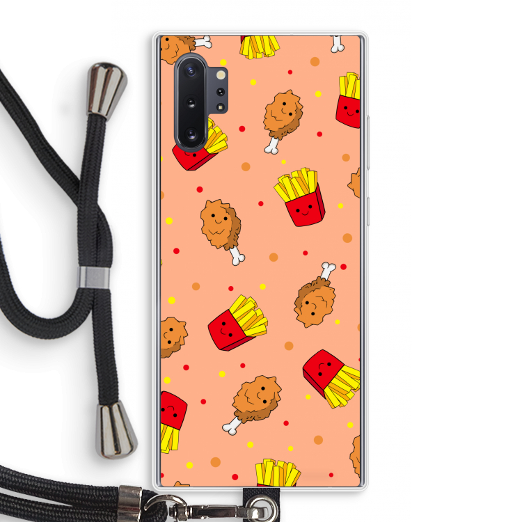 Chicken 'n Fries: Samsung Galaxy Note 10 Plus Transparant Hoesje met koord