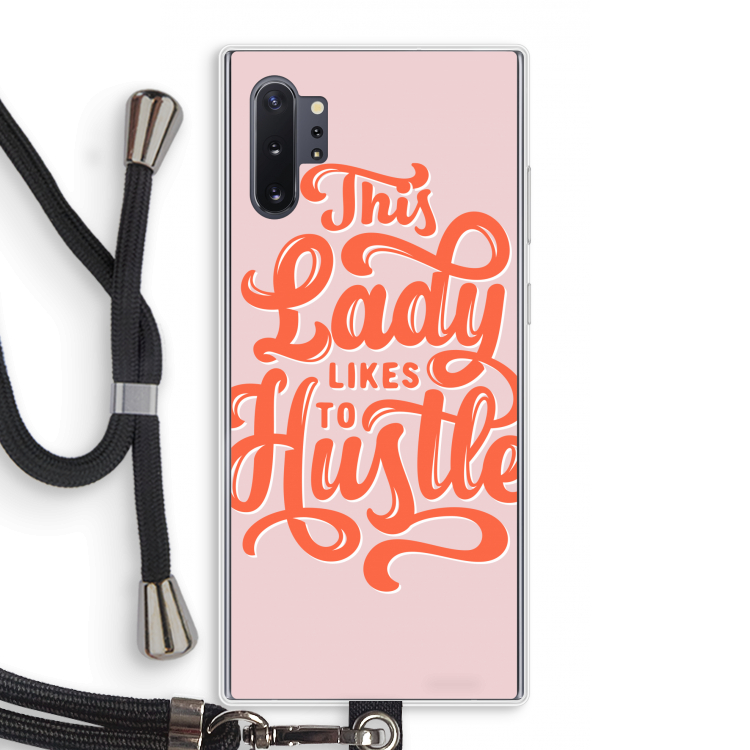 Hustle Lady: Samsung Galaxy Note 10 Plus Transparant Hoesje met koord
