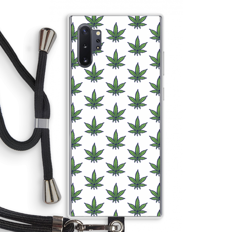 Weed: Samsung Galaxy Note 10 Plus Transparant Hoesje met koord