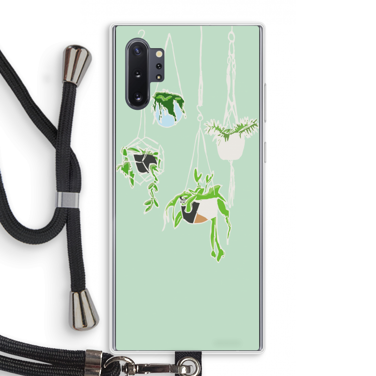 Hang In There: Samsung Galaxy Note 10 Plus Transparant Hoesje met koord