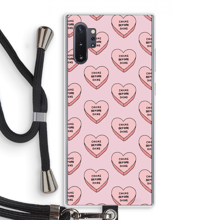 Chicks before dicks: Samsung Galaxy Note 10 Plus Transparant Hoesje met koord