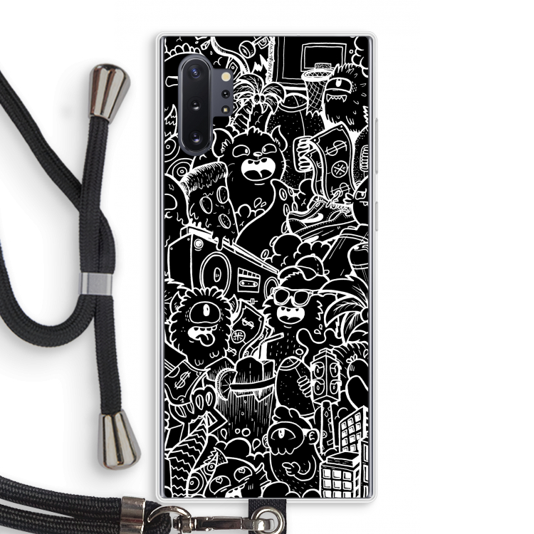 Vexx Black City : Samsung Galaxy Note 10 Plus Transparant Hoesje met koord