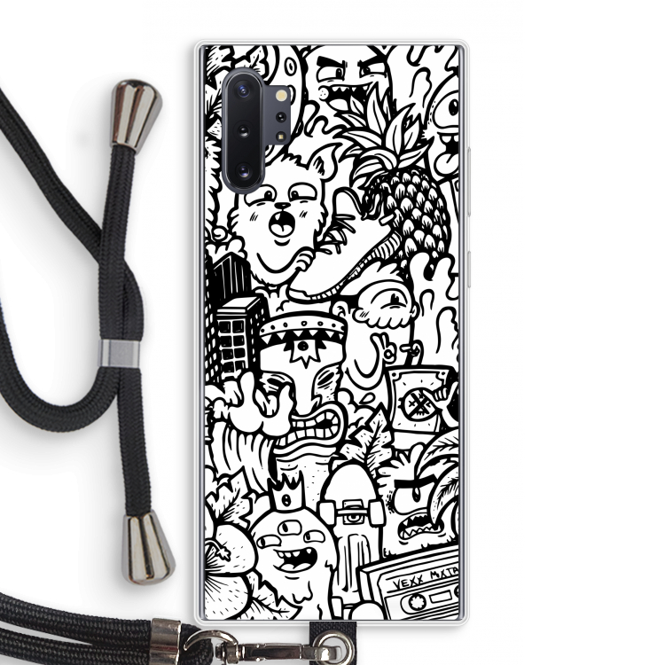 Vexx Mixtape #2: Samsung Galaxy Note 10 Plus Transparant Hoesje met koord