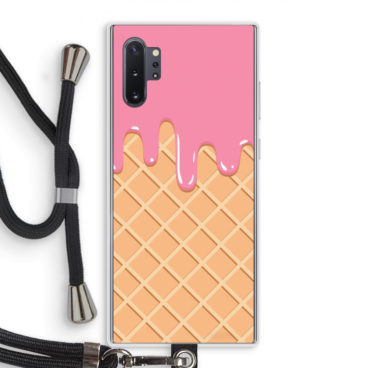 Ice cream: Samsung Galaxy Note 10 Plus Transparant Hoesje met koord