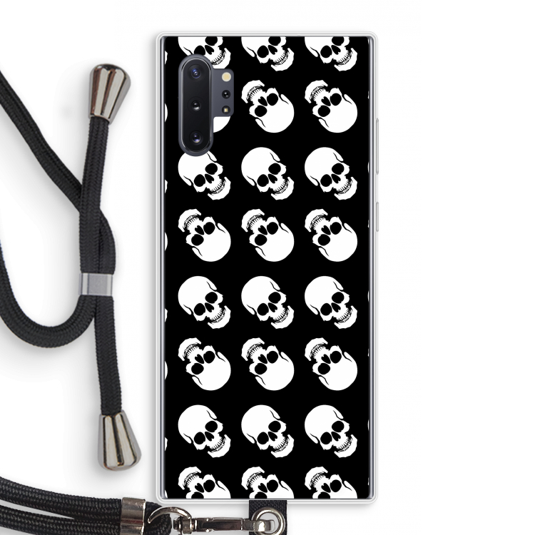 Musketon Skulls: Samsung Galaxy Note 10 Plus Transparant Hoesje met koord