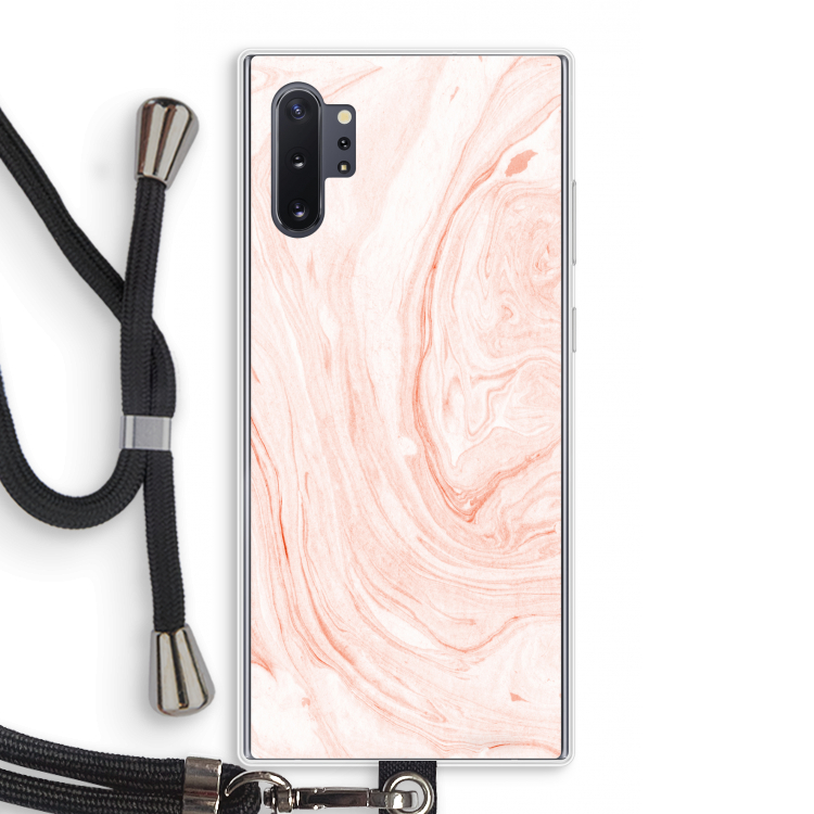 Peach bath: Samsung Galaxy Note 10 Plus Transparant Hoesje met koord