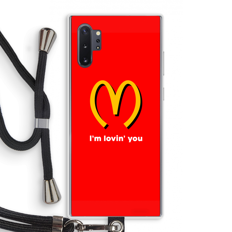 I'm lovin' you: Samsung Galaxy Note 10 Plus Transparant Hoesje met koord