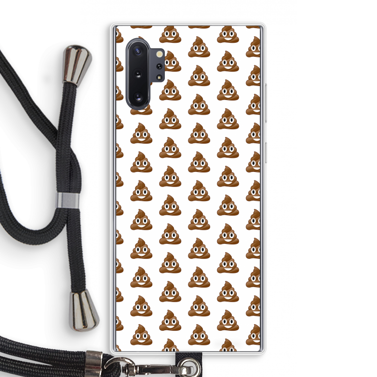Poop emoji: Samsung Galaxy Note 10 Plus Transparant Hoesje met koord