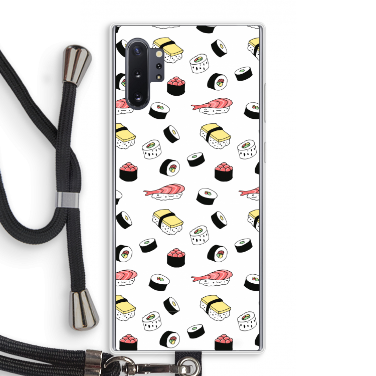 Sushi time: Samsung Galaxy Note 10 Plus Transparant Hoesje met koord