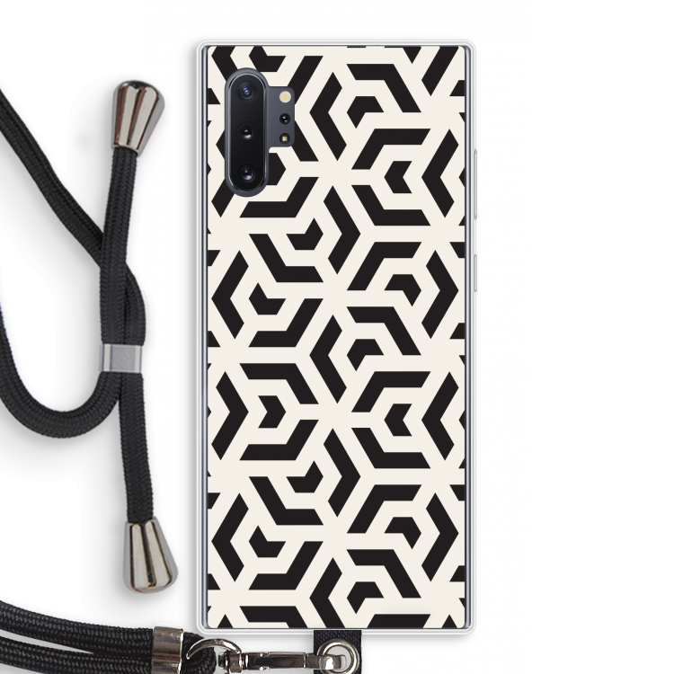 Crazy pattern: Samsung Galaxy Note 10 Plus Transparant Hoesje met koord