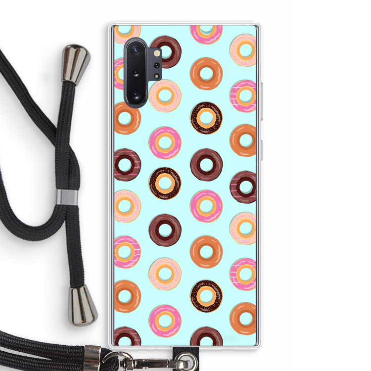 Donuts: Samsung Galaxy Note 10 Plus Transparant Hoesje met koord