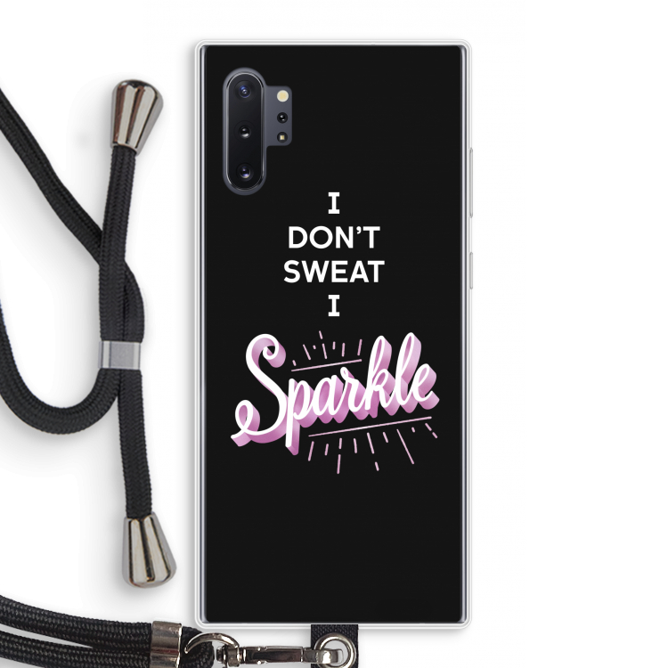 Sparkle quote: Samsung Galaxy Note 10 Plus Transparant Hoesje met koord