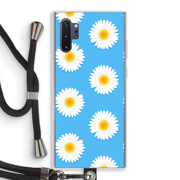 Margrietjes: Samsung Galaxy Note 10 Plus Transparant Hoesje met koord