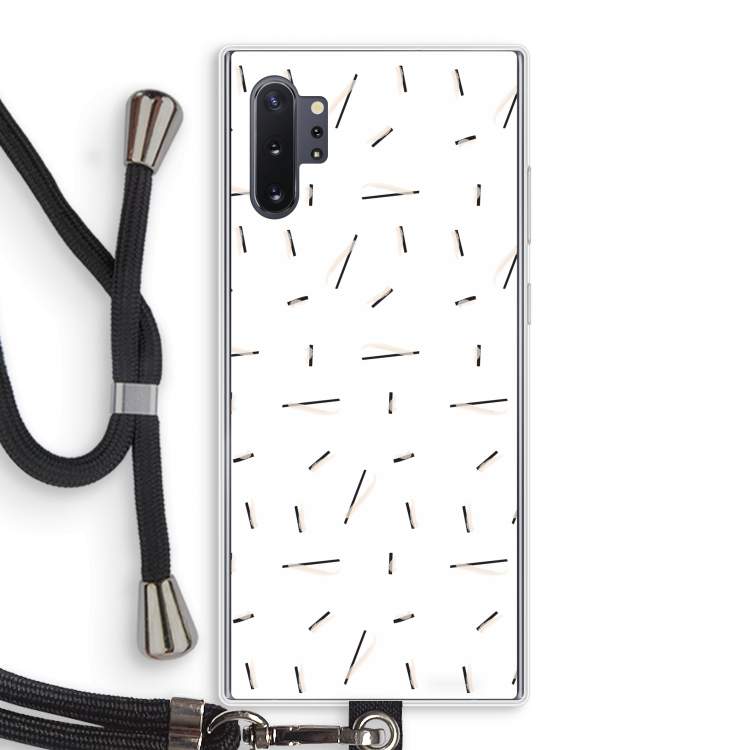 Hipster stripes: Samsung Galaxy Note 10 Plus Transparant Hoesje met koord