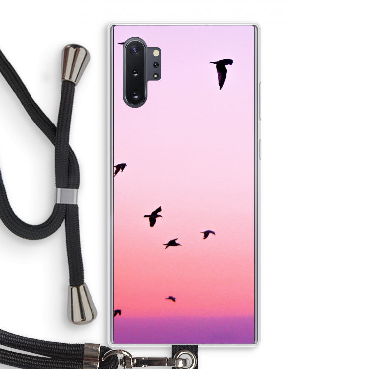 Fly away: Samsung Galaxy Note 10 Plus Transparant Hoesje met koord