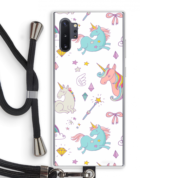 Fantasiewereld: Samsung Galaxy Note 10 Plus Transparant Hoesje met koord