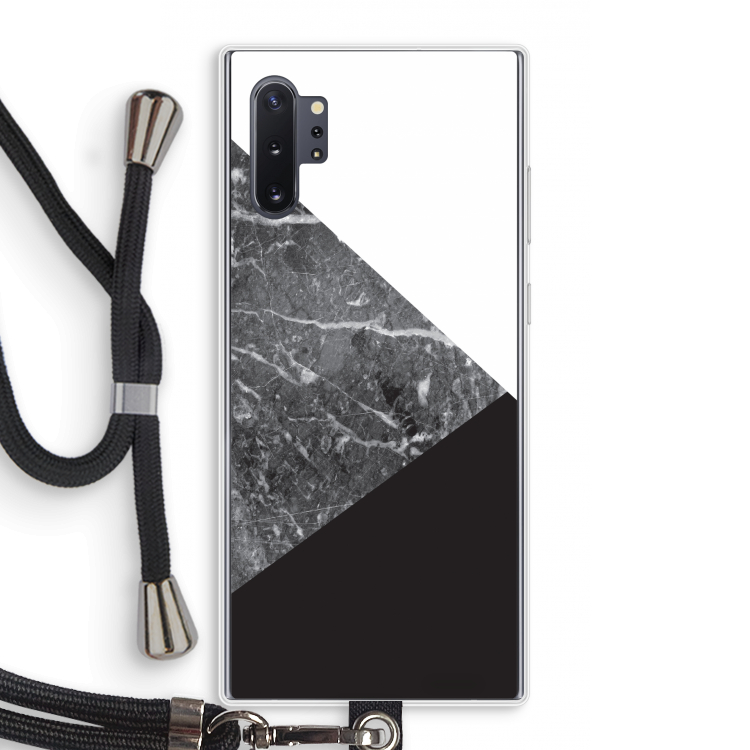 Combinatie marmer: Samsung Galaxy Note 10 Plus Transparant Hoesje met koord