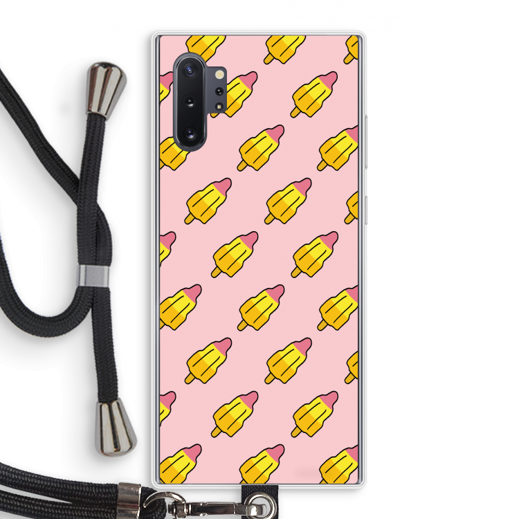 Waterijsjes: Samsung Galaxy Note 10 Plus Transparant Hoesje met koord