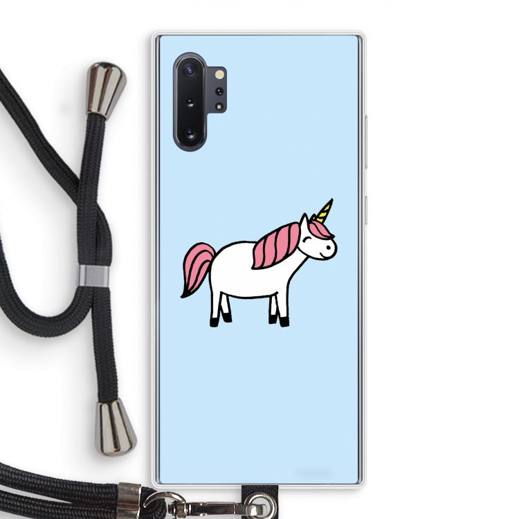 Eenhoorn: Samsung Galaxy Note 10 Plus Transparant Hoesje met koord