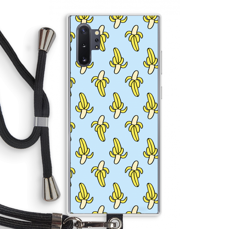 Bananas: Samsung Galaxy Note 10 Plus Transparant Hoesje met koord