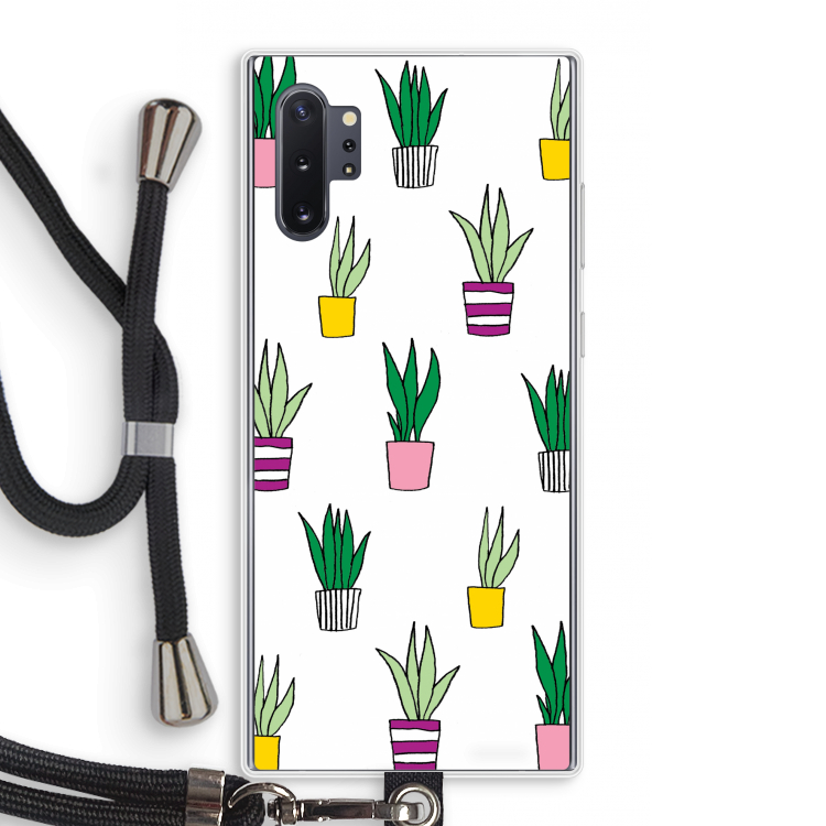 Sanseveria: Samsung Galaxy Note 10 Plus Transparant Hoesje met koord