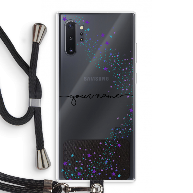 Sterren: Samsung Galaxy Note 10 Plus Transparant Hoesje met koord
