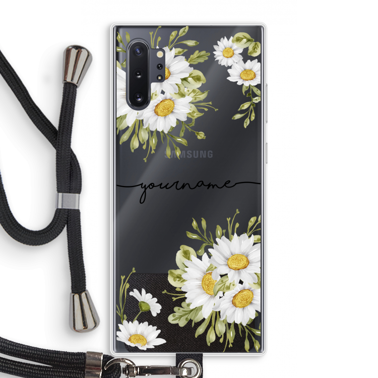 Daisies: Samsung Galaxy Note 10 Plus Transparant Hoesje met koord