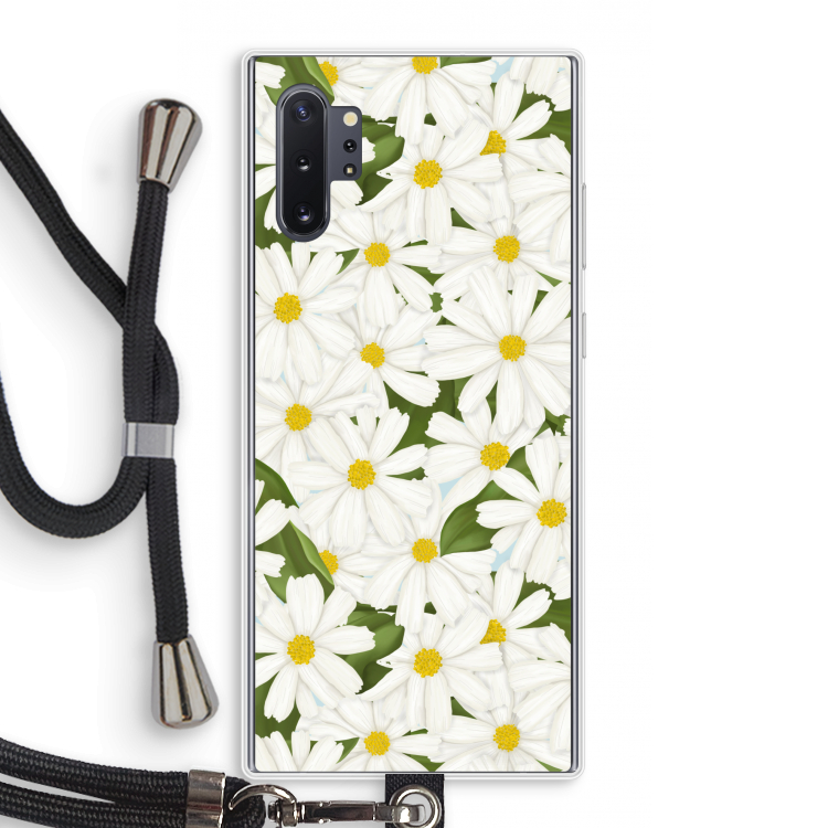 Summer Daisies: Samsung Galaxy Note 10 Plus Transparant Hoesje met koord