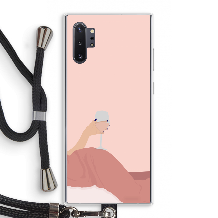 Wine: Samsung Galaxy Note 10 Plus Transparant Hoesje met koord