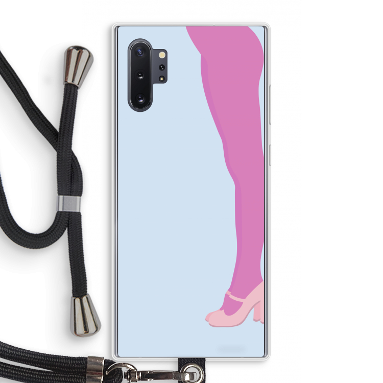 Pink panty: Samsung Galaxy Note 10 Plus Transparant Hoesje met koord