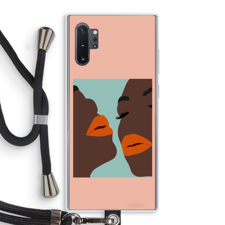 Orange lips: Samsung Galaxy Note 10 Plus Transparant Hoesje met koord