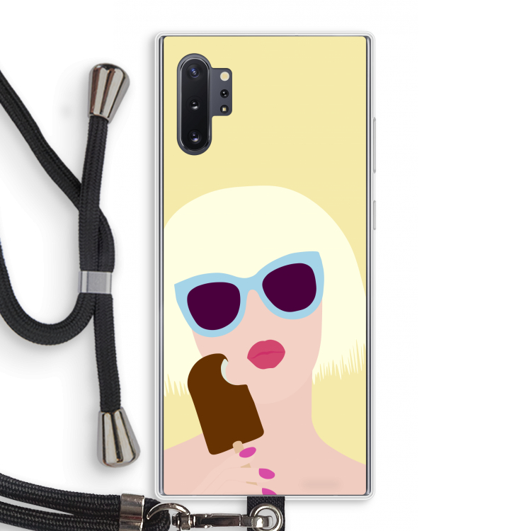 Ice cream: Samsung Galaxy Note 10 Plus Transparant Hoesje met koord
