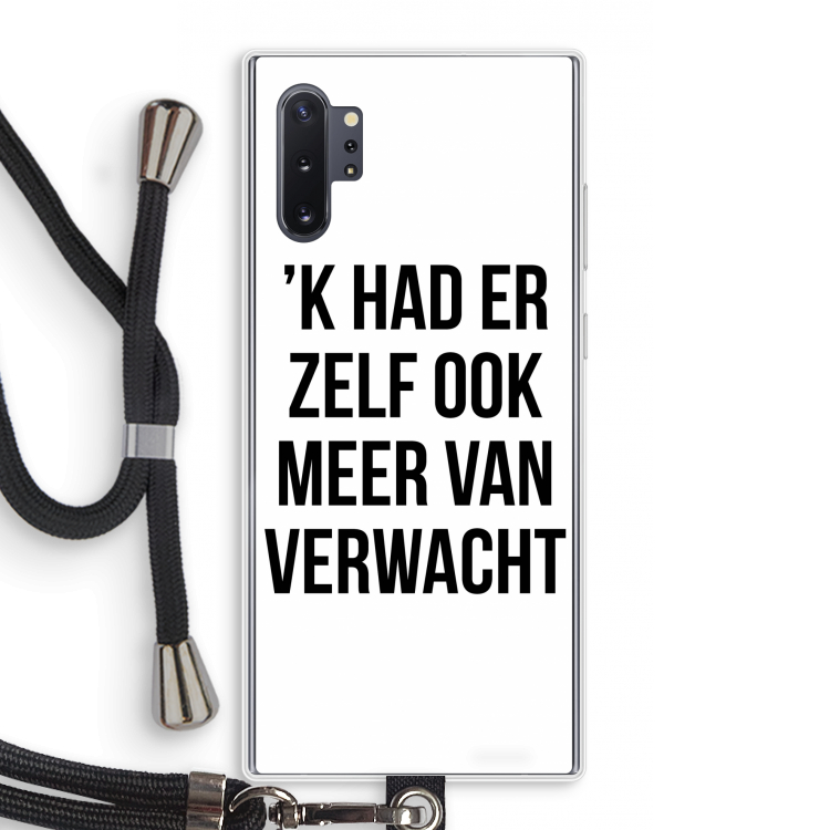 Meer verwacht: Samsung Galaxy Note 10 Plus Transparant Hoesje met koord