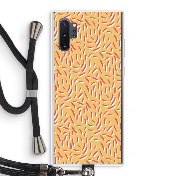 Camouflage: Samsung Galaxy Note 10 Plus Transparant Hoesje met koord