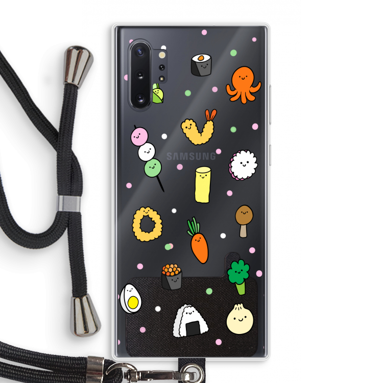 Happy bento friends: Samsung Galaxy Note 10 Plus Transparant Hoesje met koord