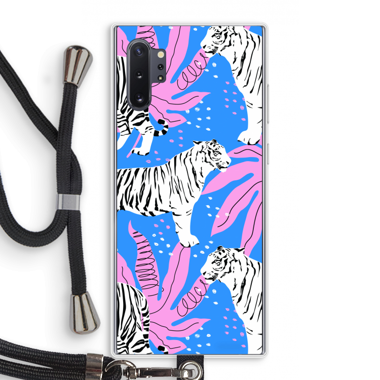 Tijger: Samsung Galaxy Note 10 Plus Transparant Hoesje met koord