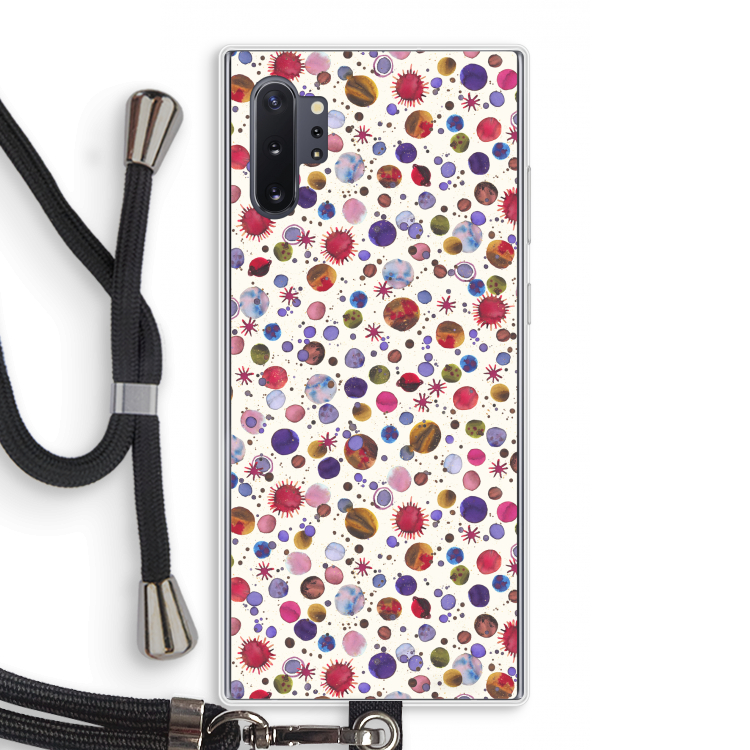 Planets Space: Samsung Galaxy Note 10 Plus Transparant Hoesje met koord