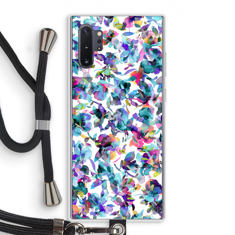 Hibiscus Flowers: Samsung Galaxy Note 10 Plus Transparant Hoesje met koord