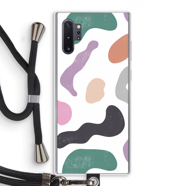 Memphis Shapes: Samsung Galaxy Note 10 Plus Transparant Hoesje met koord