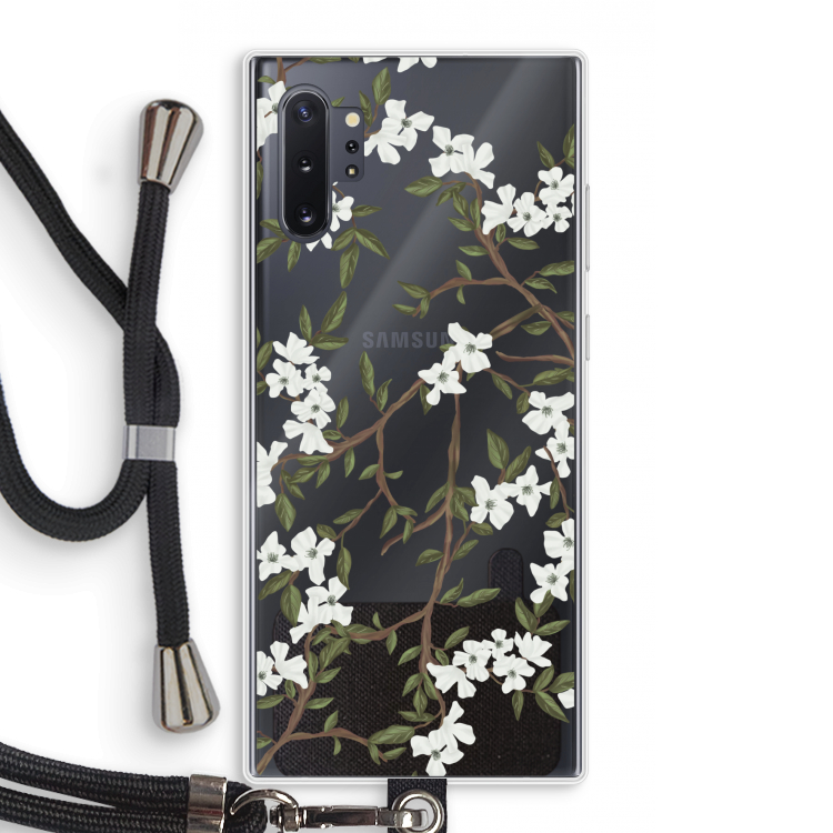 Blossoming spring: Samsung Galaxy Note 10 Plus Transparant Hoesje met koord