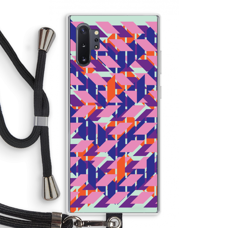 Skew Blush 3: Samsung Galaxy Note 10 Plus Transparant Hoesje met koord