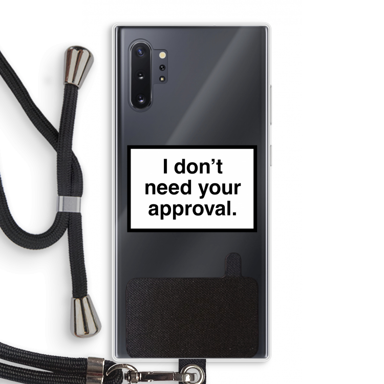 Don't need approval: Samsung Galaxy Note 10 Plus Transparant Hoesje met koord