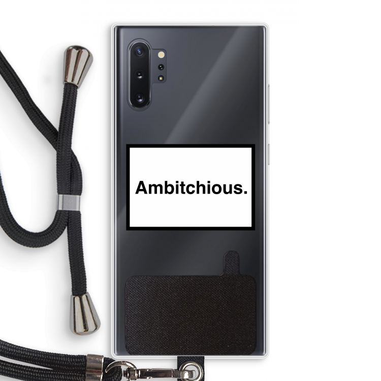Ambitchious: Samsung Galaxy Note 10 Plus Transparant Hoesje met koord